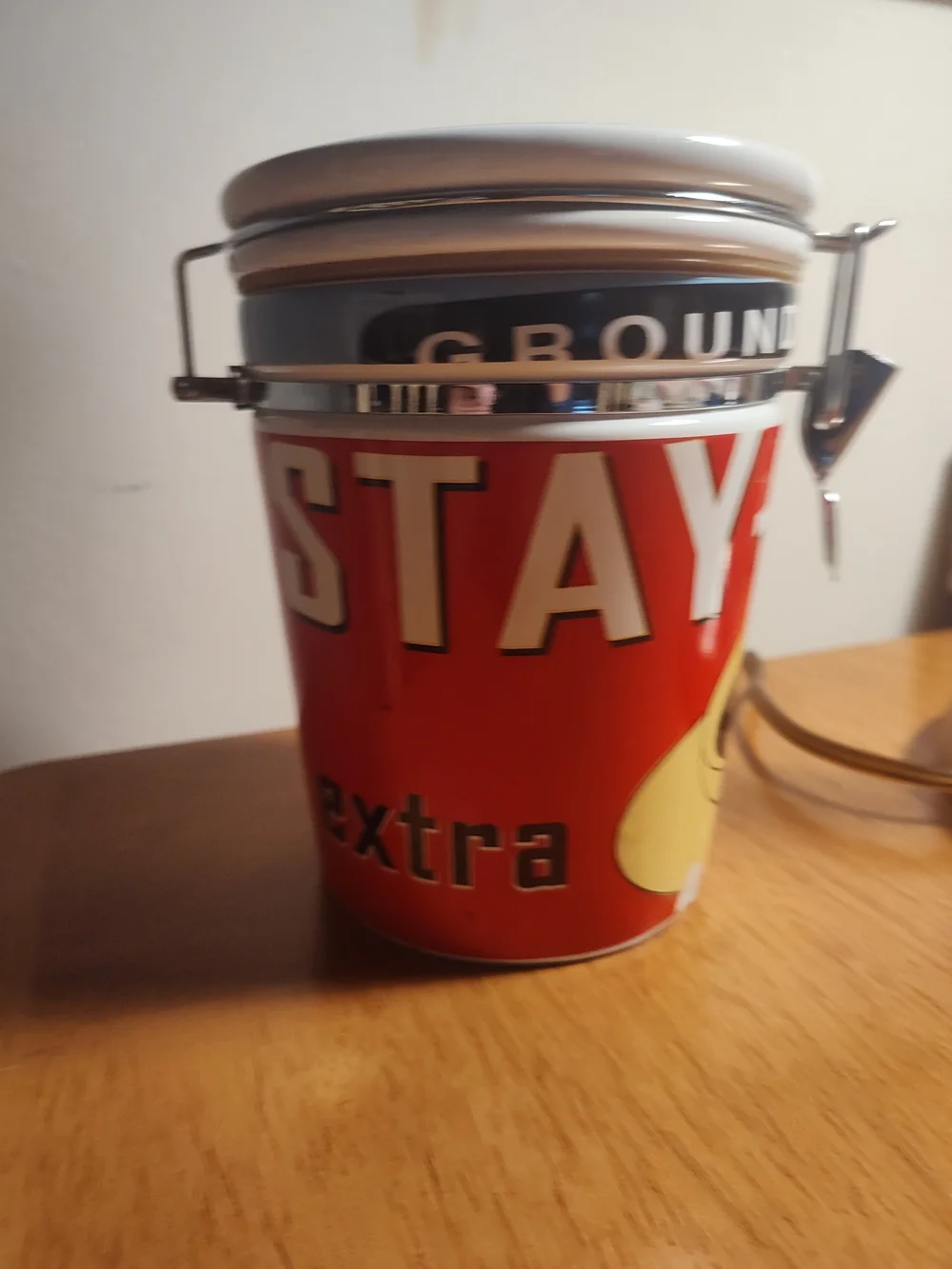 Stay Extra Red Airtight Coffee Canister - Unbranded